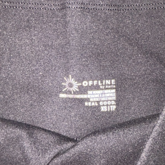 OFFLINE By Aerie The Hugger High Waisted Cinch Pant black  like new - Picture 6 of 6